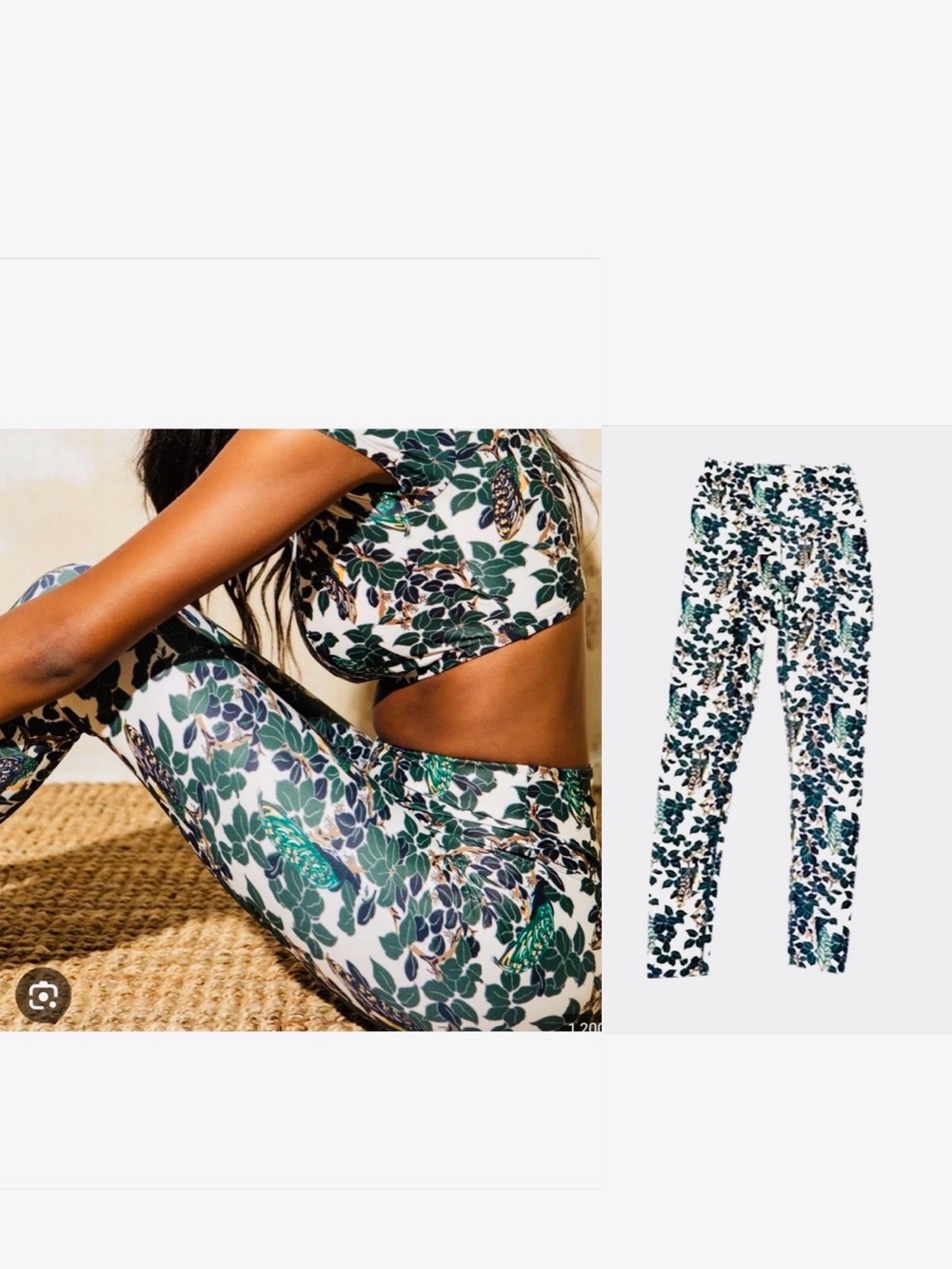 Resort Rare‼️ NWOT Mott50 ‘White Secret Gsrden’ Swim Leggings Green Garden Print